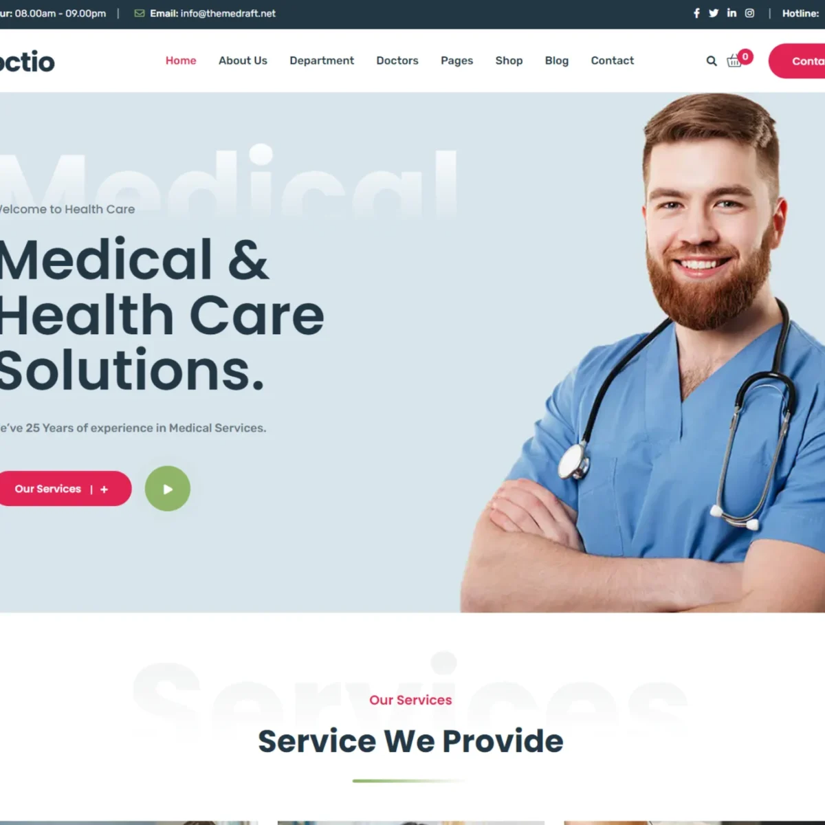 Doctio - Medical Health WordPress Theme