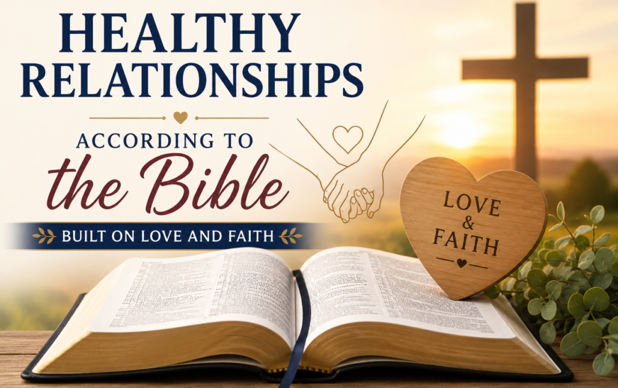 Open Bible representing healthy relationships according to the Bible built on love and faith